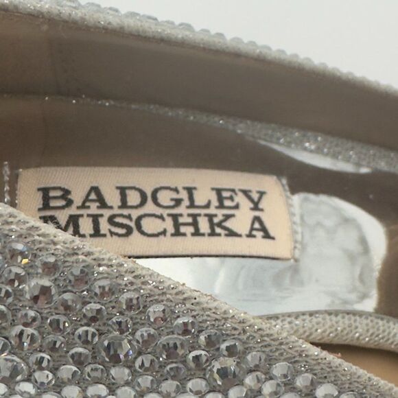 New Badgley Mischka Cher II Evening Pumps in Silve with sparkling details Size 6 - Picture 8 of 9